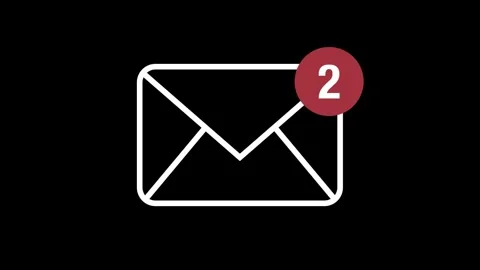 Animated new message notification to indicate incoming messages Video stock 302625691