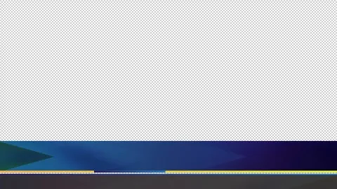 Animated News Lower Third Blue with Yellow Line Видео 197019362