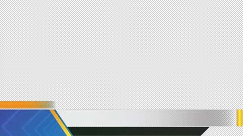 Animated News Lower Third Blue with Yellow White Stock Footage 197019388