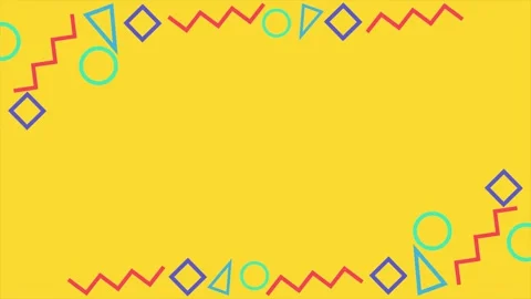 Animated of nice pattern memphis with beautiful colors. Loop playback on 4K Stock Footage 313416362