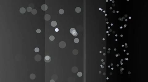 Animated nice visual slow moving grey black white circle particles Video stock 60407642
