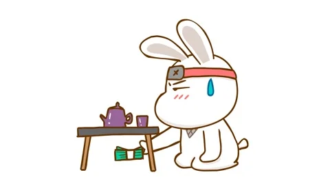 Animated Ninja Bunny Bribing - White Background Stock Footage 282774320