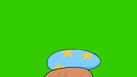 Animated ninja rabbit giving a thumbs up on a green screen Stock Footage 282772174