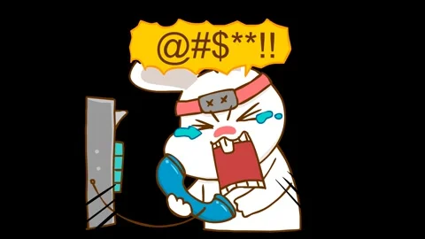 Animated Ninja Rabbit Running and Crying with Transparent Background Stock Footage 282774384