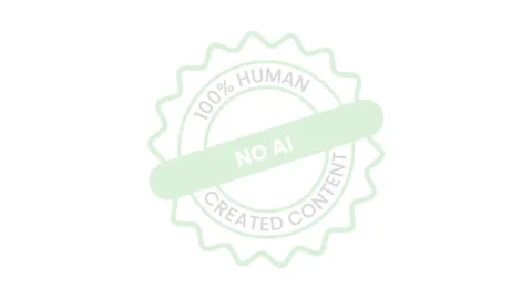 Animated No AI 100% Human Created Content Green Badge Loop Stock Footage 336771078