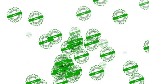Animated No AI 100% Human Created Content Green Badge Loop Stock Footage 336771117