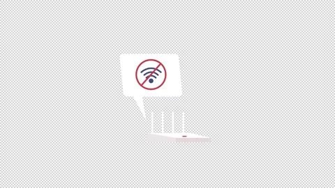 Animated no wifi elements Vídeos de archivo 228911176
