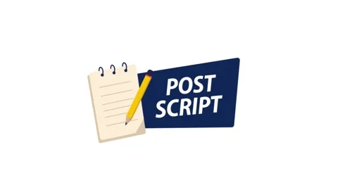 Animated Notepad with Pencil and Post Script Stock-Footage 344020456