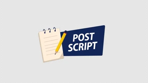 Animated Notepad with Pencil and Post Script - Transparent Stock-Footage 344021072