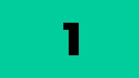 Animated Number 1 of the English alphabet, learning English Number letters. B Stock Footage 161466853