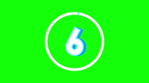 Animated number countdown countdown moments numbers green screen 4k 60 fps Stock Footage 289048530