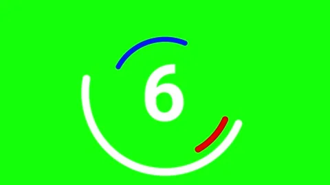 Animated number countdown countdown moments numbers green screen 4k 60 fps Stock Footage 289048647