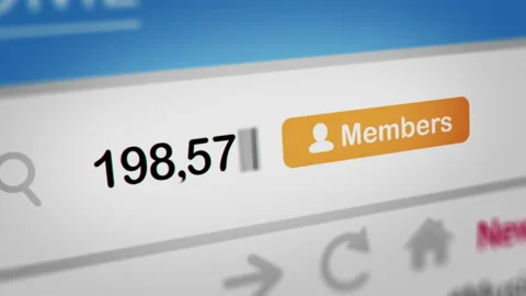 Animated Number of Member Increases Video stock 239555628