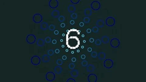 Animated number nine countdown on dark background for modern graphic design Stock Footage 342092483