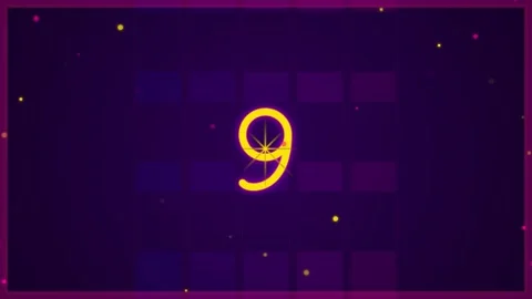 Animated Number Nine Countdown Motion Graphics Stock Footage 346735882
