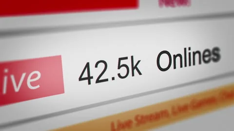 Animated Number of Online Users Increases Stock Footage 255694076