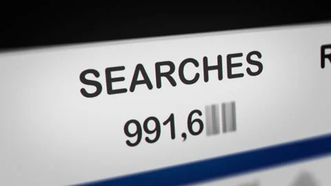 Animated Number of Searches Increases Stock Footage 258222448