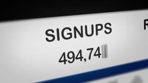 Animated Number of Signup Increases Stock Footage 255692731