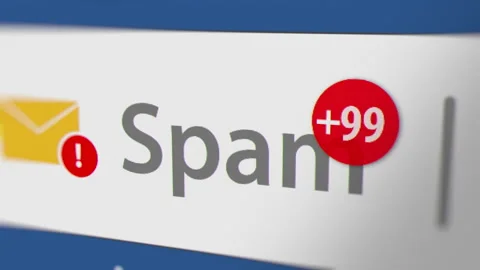 Animated Number of Spam Emails Increases Stock Footage 238481056