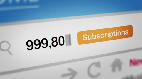 Animated Number of Subscription Increases Stock Footage 238848552