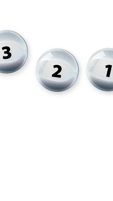 Animated Numbered Glass Spheres Floating on a Clean White Background Stock Footage 342721701