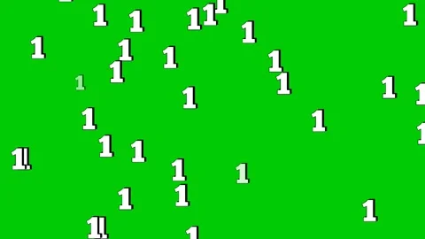Animated numbers 1 one falling verticall... | Stock Video | Pond5
