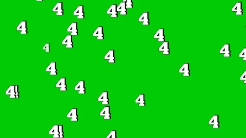 Animated numbers 4 four falling vertical... | Stock Video | Pond5