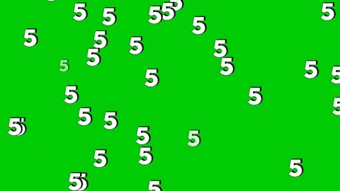 Animated numbers 5 five falling vertical... | Stock Video | Pond5