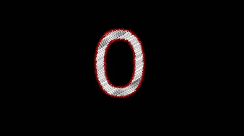 Animated Numbers With Alpha-0 Stockbeeldmateriaal 40699339