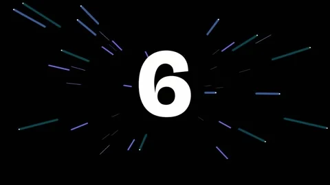 Animated numeral nine display for counting, sequence or mathematical data g.. Stock Footage 342094559