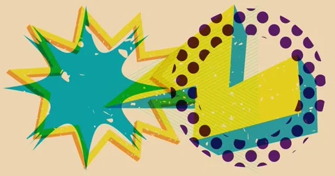 Animated Objects in simple riso graph de... | Stock Video | Pond5