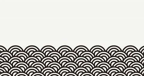 Animated ocean waves pattern with Japanese comic cartoon style 스톡 동영상 204770499