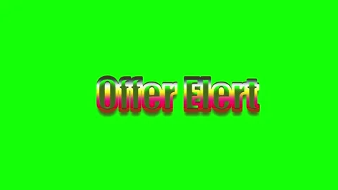 Animated offer alert text on green screen background Video stock 338215747