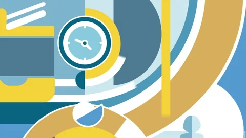 Animated office background Video stock 97133289