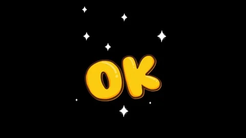 Animated OK Text Effect with Transparent Background for Video Stock Stock Footage 282791124