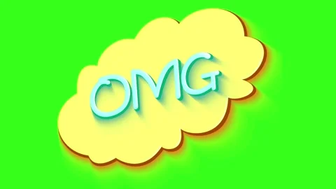 Animated OMG Comic Text and Speech Balloon Animation Stock Footage 148397097