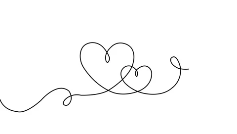 Animated One continuous line drawing of love signs. Minimal heart and health Vídeos de archivo 310581562