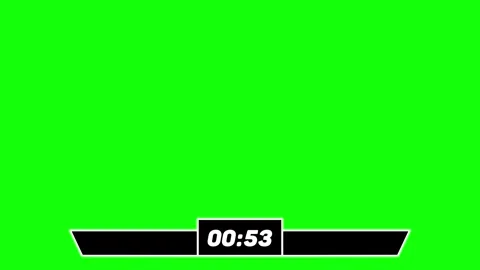 Animated One Minute Timer Bar Green Screen, Lower Third Countdown Timer Overl Stock Footage 313173703