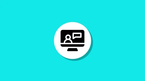 Animated online education icon motion graphic clip showing a person talking.. Stock Footage 327762469