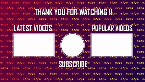 Animated online interface thanks viewers and prompts subscriptions on a vibrant Stock Footage 311036768