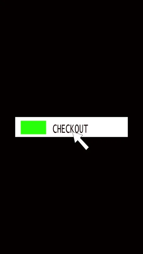 Animated online shopping checkout button cursor click seamless loop vertica.. Stock Footage 321630972