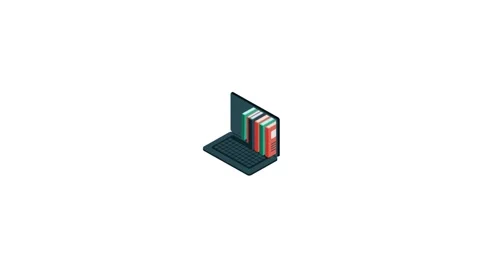 Animated online study group student discussion symbol. Video stock 325827952