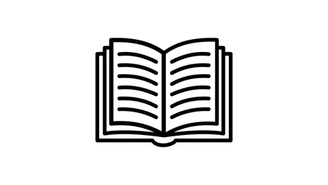 Animated open book with turning pages on white background Stock Footage 342342531