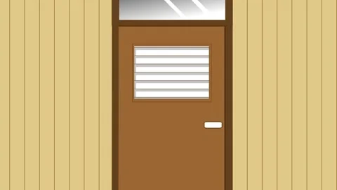 Animated Opening Door Stock Footage 278342897