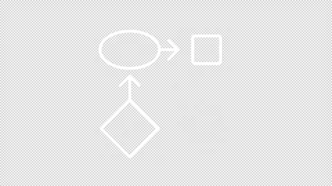 Animated operational timelines white line icons Video stock 337773968