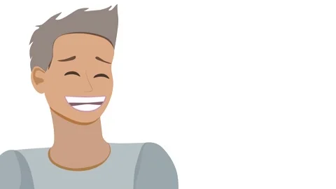 Animated or cartoon character, man or guy, lip sync, facial animation for Stock Footage 277267635