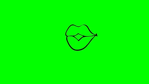 Animated or cartoon synchronizing lips and mouths for storytelling. female Stock Footage 289635899