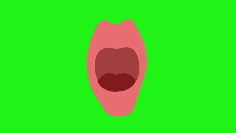 Animated or cartoon synchronizing lips and mouths for storytelling. female Stock Footage 322525225