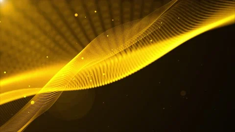 Animated Orange color wavy pattern particles backgro Stock Footage 204723831