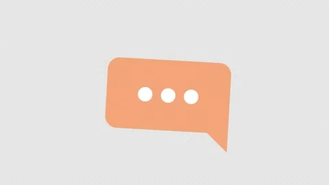 Animated orange conversation bubble Stock Footage 236464902